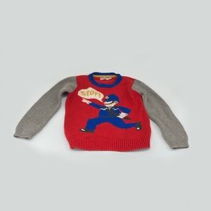 CATH KIDS RED STOP POLICEMAN SWEATER 3-4 YRS